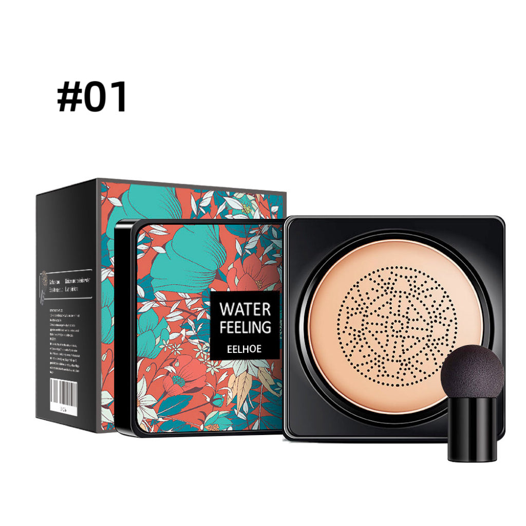 EELHOE Water Feeling BB Cream, Mushroom Air Cushion To Cover Blemishes Waterproof Sweat Resistant Makeup Cushion BB Cream